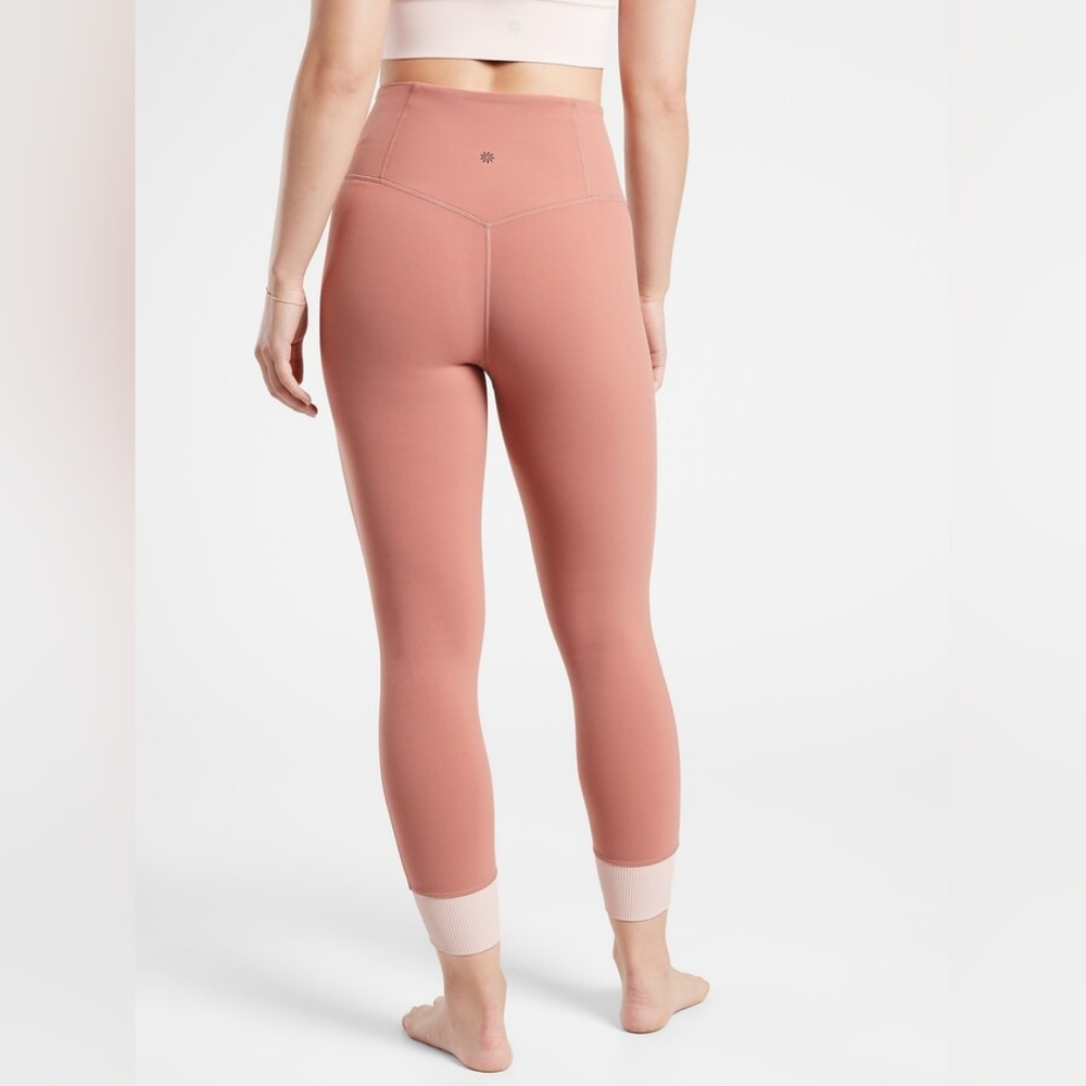 Athleta Pink Elation Rib Trim 7/8 Leggings 3X NWT